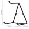MyGift Matte Black Metal Triangular Coffee Mug Holder Wall Mount Display Rack Mug Organizer with 3 Hooks, Set of 4 view 4