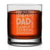 Veracco Dad Wolds Cloud Protective Loyal Hero Wise Loved Strong Gentle Hardworking Whiskey Glass Funny Birthday Gifts Fathers Day Birthday Gifts For New Dad Daddy Stepdad (Clear) view 1