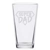 Veracco Super Dad Funny Birthday Gift Fathers Day For Dad Grandpa Stepdad Pint Beer Glass (Clear) view 2
