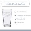 Veracco Super Dad Funny Birthday Gift Fathers Day For Dad Grandpa Stepdad Pint Beer Glass (Clear) view 3