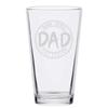 Veracco The Man The Myth Dad The Legend Funny Birthday Gift Fathers Day For Dad Grandpa Stepdad Pint Beer Glass (Clear) view 2