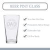Veracco The Man The Myth Dad The Legend Funny Birthday Gift Fathers Day For Dad Grandpa Stepdad Pint Beer Glass (Clear) view 3