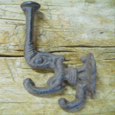 Antiques Vintage/Hooks Cast Iron/Coat Hook/Locker Rooms/Kitchens 6 Cast Iron Brown Victorian Style Coat Hooks Hat Hook Rack Hall Tree Restoration