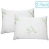 All American Collection Soft Home Bedroom Premium Hotel Quality 2pc Pillow Shredded Memory Foam for Sleeping (King, White) view 3