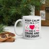 Awesome Gifts For Mother's Day. Keep Calm I'm A Mom And A CRANE AND TOWER OPERATOR 11oz White Ceramic Mug view 2
