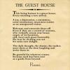 Rumi - The Guest House, Rumi Poetry Room Decor / Rumi Quote The Guest House Poem by Rumi, Inspirational Art for Home Decor / Inspiring Poem Guest House Decor Bedroom Decor / Wall Decor Living Room (61cm x 91cm, Vintage) view 1