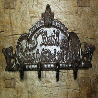 Antiques Vintage/Hooks Cast Iron/Coat Hook/Locker Rooms/Kitchens Cast Iron HOT Bath 25 Cents Barber Shop Sign Coat Hat Towl Hook Hanger Rack