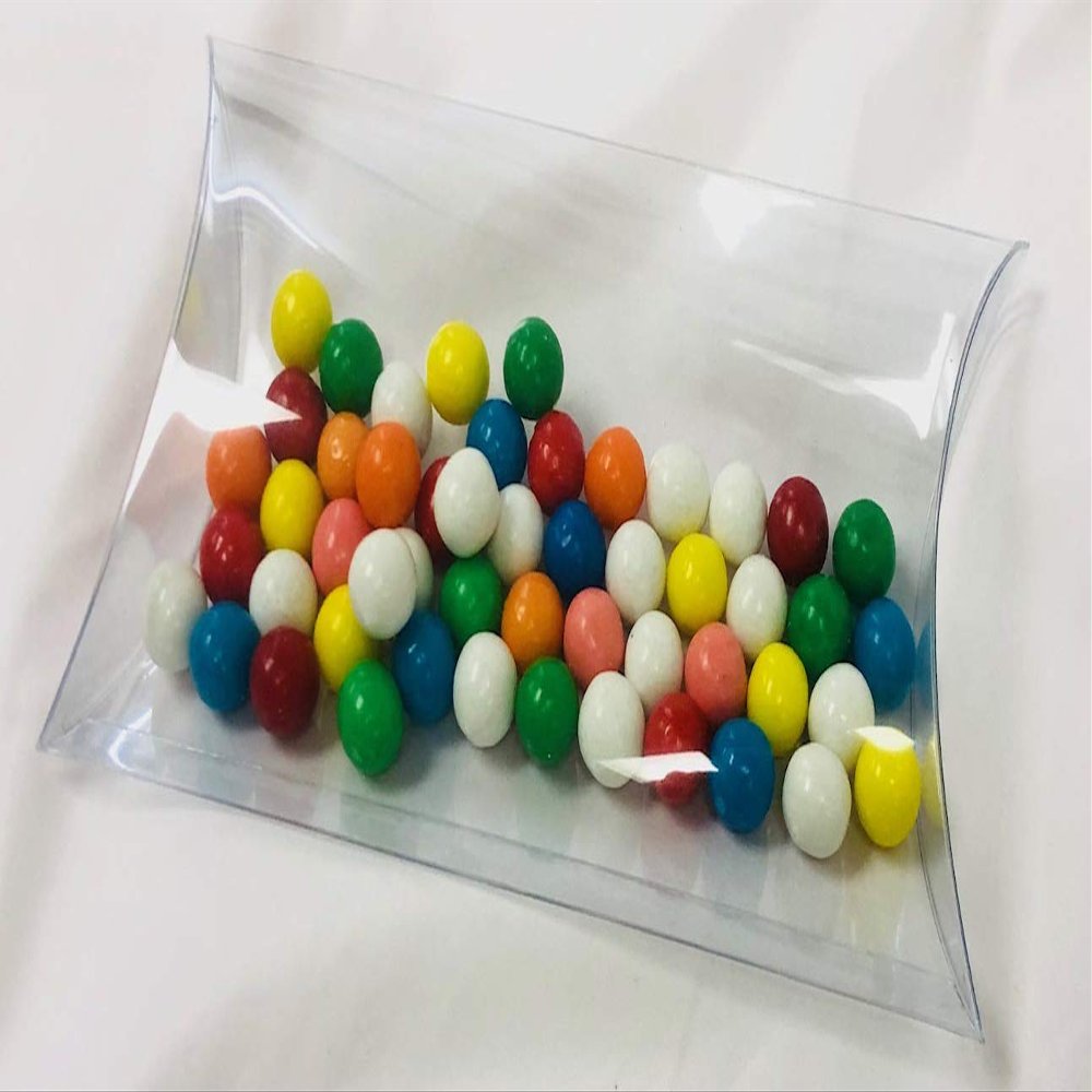 Durapak Supplies 48 PCS 7-1/2 x 5-1/2 x 1-1/2" Plastic PVC Pillow Box Party Wedding Favor Retail Packaging Display