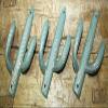 Antiques Vintage/Hooks Cast Iron/Coat Hook/Locker Rooms/Kitchens 3 Cast Iron Antique Style Cactus Coat Hooks Hat Hook Rack Towel Garden Saguaro view 2