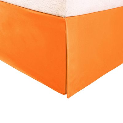 1000 Thread Count 100% Egyptian Cotton 1 PC Bed Skirt 22" inch Drop with Splited Corners. (California King, Orange Solid)