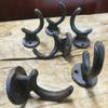 Antiques Vintage/Hooks Cast Iron/Coat Hook/Locker Rooms/Kitchens 6 Cast Iron Antique Style HD School Hooks Coat Hat Hook Rack Hall Tree Brown view 1