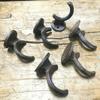 Antiques Vintage/Hooks Cast Iron/Coat Hook/Locker Rooms/Kitchens 6 Cast Iron Antique Style HD School Hooks Coat Hat Hook Rack Hall Tree Brown view 2