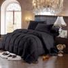 1 Piece Striped Comforter with 2 Pillow Cases,100% Cotton 500 GSM Oversized Queen Size Buffy with Corner Tabs and Soft Box Stitched Comforter Set (3 PC - Black(Striped)) view 1