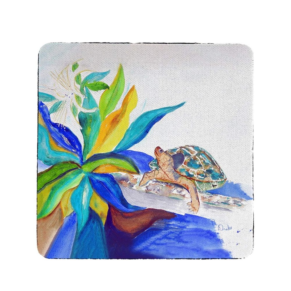 Betsy Drake CT1071 Turtle & Lily Coaster - Set of 4