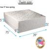 Dream Solutions USA DS USA Legacy Single-Sided Mattress and Low Profile Box Spring Set with Bed Frame Included - None Flip, Orthopedic, Long Lasting Comfort (Twin 39"x75"x8") view 2