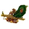 AONA Gold Plated Metal Morpankh Key Holder Multicolour Height 5.2 inches view 2