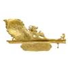 AONA Gold Plated Metal Morpankh Key Holder Multicolour Height 5.2 inches view 3