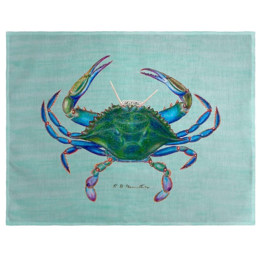 Betsy Drake PM004C Female Blue Crab Place Mat - Set of 4
