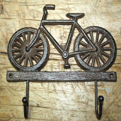 Antiques Vintage/Hooks Cast Iron/Coat Hook/Locker Rooms/Kitchens Cast Iron Bicycle Towel Coat Hooks Hat Hook Key Rack Harley 2 Hooks Man Cave