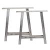 CAROLINA LEG CO. A-Frame Metal Table Legs - 29" x 24" - Modern Black Steel Legs - Made in NC - Wax Finish view 1