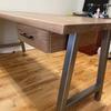 CAROLINA LEG CO. A-Frame Metal Table Legs - 29" x 24" - Modern Black Steel Legs - Made in NC - Wax Finish view 2