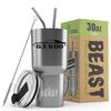 1969 1970 Shelby GT500 Mustang Fastback 30 oz Stainless Steel Insulated Tumbler w/Lid, 2 Straws, Brush and Gift Box stainless