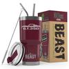 1965 1966 Shelby GT350 Mustang Beast 30 oz Stainless Steel Insulated Tumbler w/Lid, 2 Straws, Brush and Gift Box maroon view 1