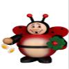 Alexander Taron Christian Ulbricht Decorative Ladybug Smoker - 6" H x 5.25" W x 5" D view 1