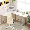 Teraves Reversible L Shaped Desk White - 66.1" Corner Gaming Computer Desk, Office Workstation Modern Home Study Writing Table, Marble Gold view 4