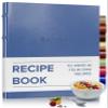 Gallery Leather Recipe book to write in your own recipes - 3 Ring Recipe Binder With Plastic Sleeves, Blank, 25 Pocket Pages and Ivory Cards, Fillable - Acadia Hydrangea - 9.25 x 8 " view 1