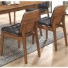 Unknown1 Mid-Century Modern Design Tufted Dining Chairs (Set of 2) Brown Farmhouse Mid-Century Vintage Wood Walnut Finish view 2