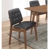 Unknown1 Mid-Century Modern Design Tufted Dining Chairs (Set of 2) Brown Farmhouse Mid-Century Vintage Wood Walnut Finish view 3