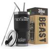 1969 1970 Shelby GT500 Mustang Fastback 30 oz Stainless Steel Insulated Tumbler w/Lid, 2 Straws, Brush and Gift Box black