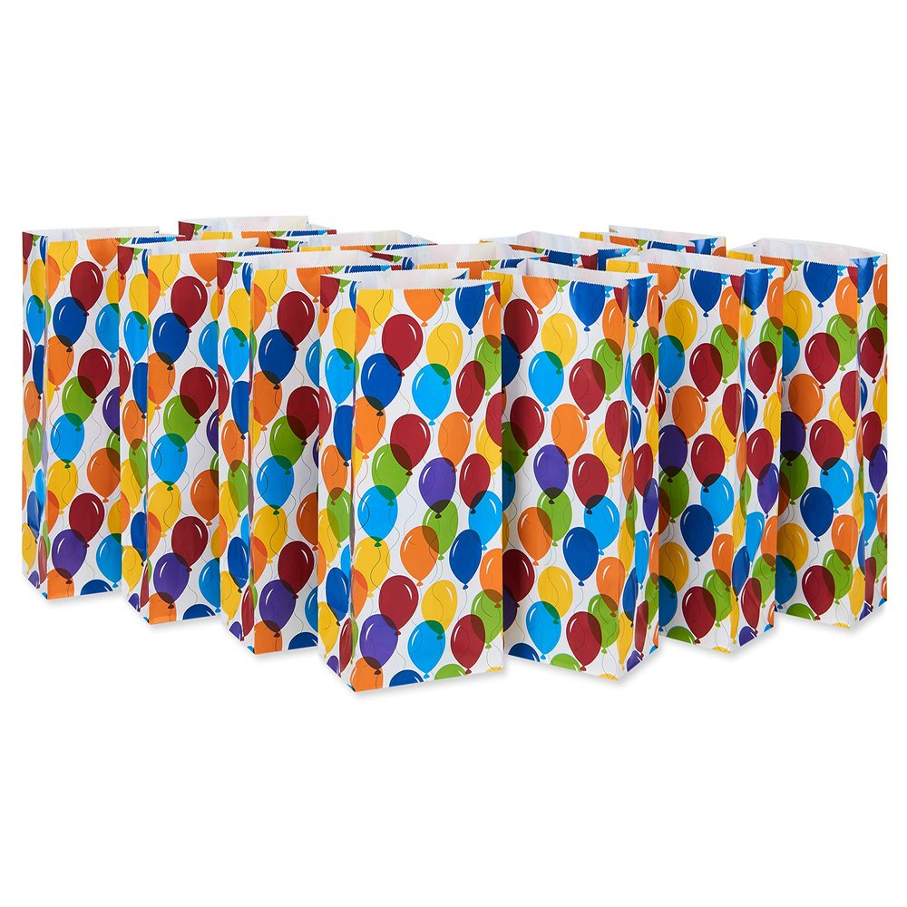 American Greetings Multicolor Balloon Goodie Bag Bundle, 12-Count