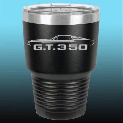 1968 Shelby GT350 Mustang Hardtop 30oz Stainless Steel Tumbler w/Clear Lid black