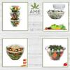 AME D'ESSENCE (40 oz-50 PC) Plastic 9" Salad Bowl To Go With Airtight Lids Disposable Round Containers Fruit Serving Bowls To-Go Meal Prep Food Boxes view 3
