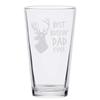 Veracco Best Buckin' Dad Funny Birthday Gift Fathers Day For Dad Grandpa Stepdad Pint Beer Glass (Clear, Glass) view 2