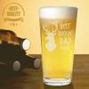 Veracco Best Buckin' Dad Funny Birthday Gift Fathers Day For Dad Grandpa Stepdad Pint Beer Glass (Clear, Glass) view 4