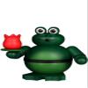Alexander Taron Christian Ulbricht Decorative Frog with Lily Smoker - 5.5" H x 5.5" W x 4" D view 1