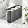 mDesign Large Steel Free Standing Toilet Paper Organizer, 6-Roll Tissue Storage Holder Container Bin for Bathroom Floor, Fits Under Sink, Vanity, Shelf, In Cabinet, Corner, Oscar Collection - Graphite view 2
