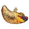 Old World Christmas Cornucopia Glass Blown Ornament for Christmas Tree, Handcrafted Holiday Decoration, Thanksgiving Collection view 2
