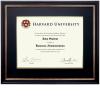 EXCELLO GLOBAL PRODUCTS Photo Document Frame: 11" x 14" with Double Mat Graduation Diploma Certificate Holder Wall Frame (Black/Gold/Red) view 1