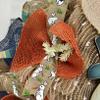 Easter Wreath, Luxury Handmade - Burlap Welcome Bunny Front Door Decor, 24 or 28 Inch view 3