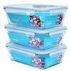 Glasslock Taper Rectangular Glass Food-Storage Container with Locking Lids Anti-Spill Microwave Safe 57.5 oz / 1700 ml - 3 Container Set view 1