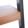 Unknown1 5-Tier Leaning Bookcase 31.5" W X 11" L 72.4" H Black Natural Modern Contemporary Wood Powder Coated view 4