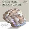 KALIFANO Angel Aura Quartz Geode - Titanium Bonded High Energy Crystal Cuarzo Cluster/Druzy with Information Card - Natural Reiki Rock Used for Clarity and Purpose (Family Owned and Operated) view 4