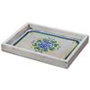 China Furniture Online Hand Painted Elmwood Chinese Longevity Motif Tray, Light Blue view 1