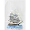 Betsy Drake KT555B Whaling Ship Underway Kitchen Towel view 1