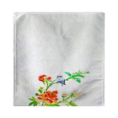 Betsy Drake KT1103 Blue Bird & Flowers Kitchen Towel
