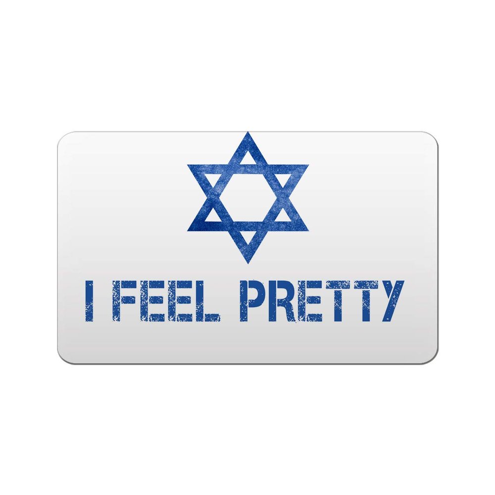 Makoroni - I FEEL PRETTY Jewish 2"x3" Novelty Humor Gift Refrigerator Magnet, DesX84